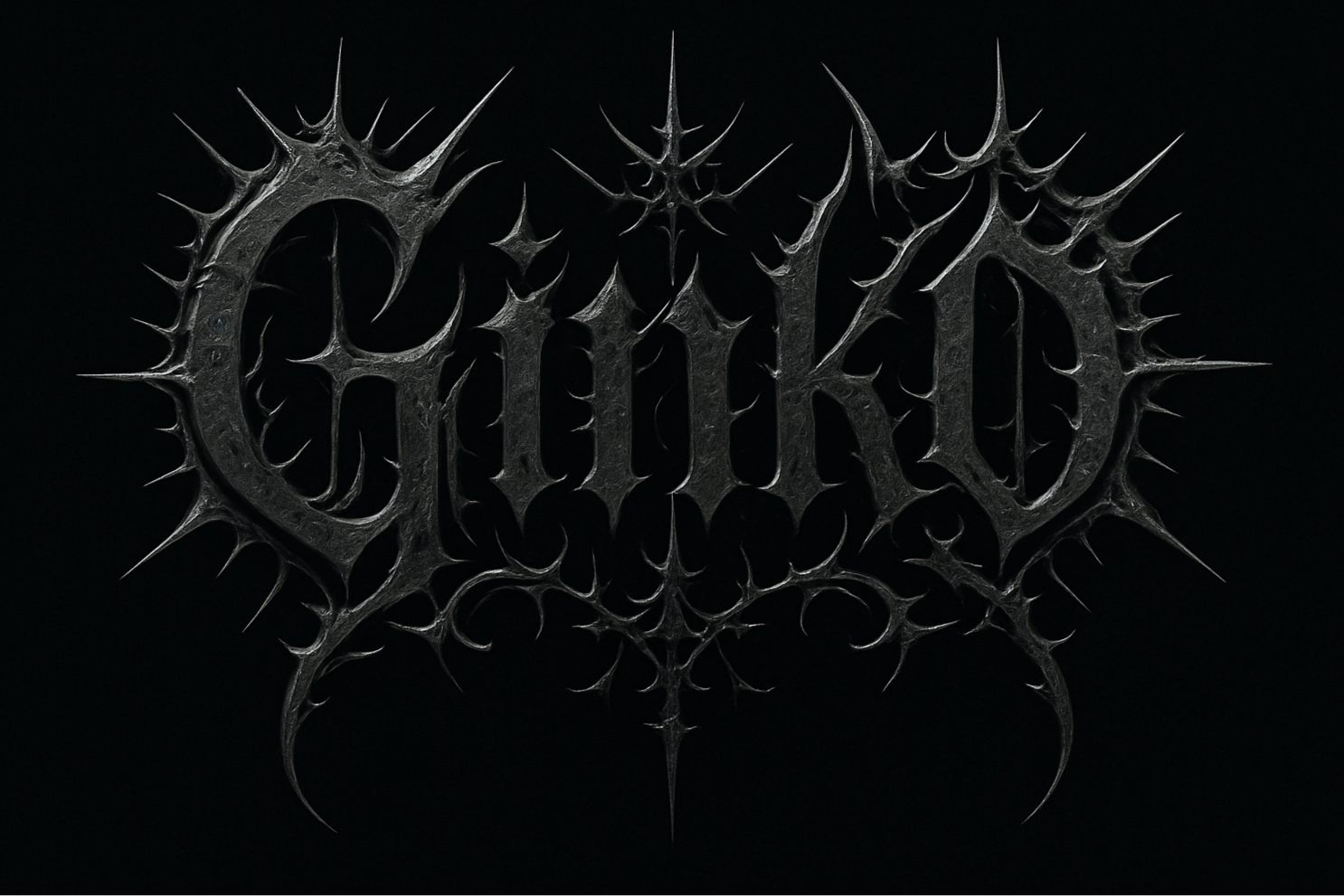 Ginko black metal font
